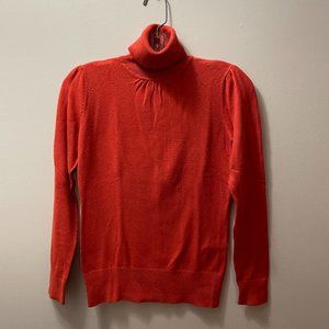 Camaieu Turtleneck Orange Stretch Sweater Long sleeve, Size P